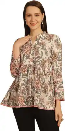 Women's Floral Printed Short Top